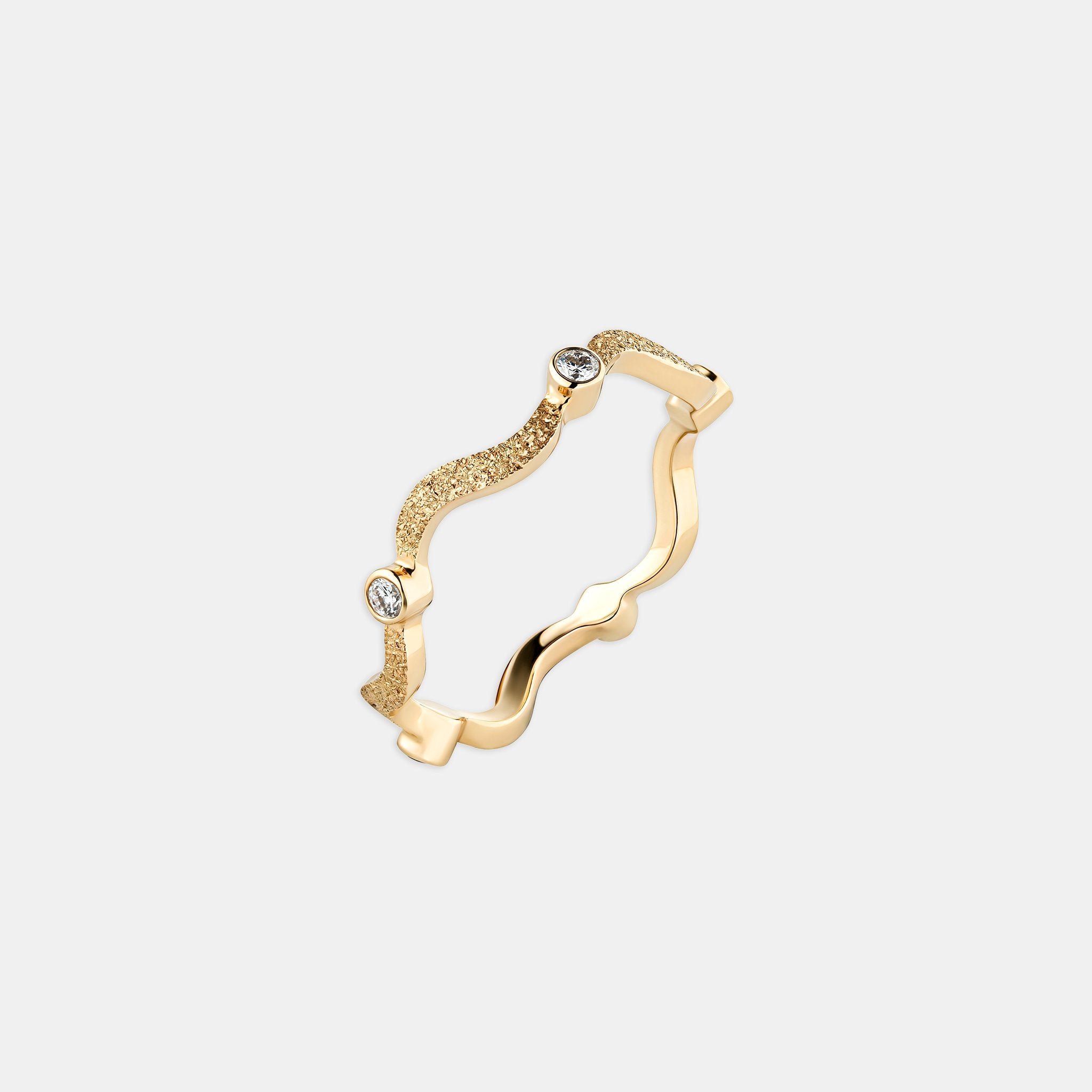 Gold Single Wave Ring