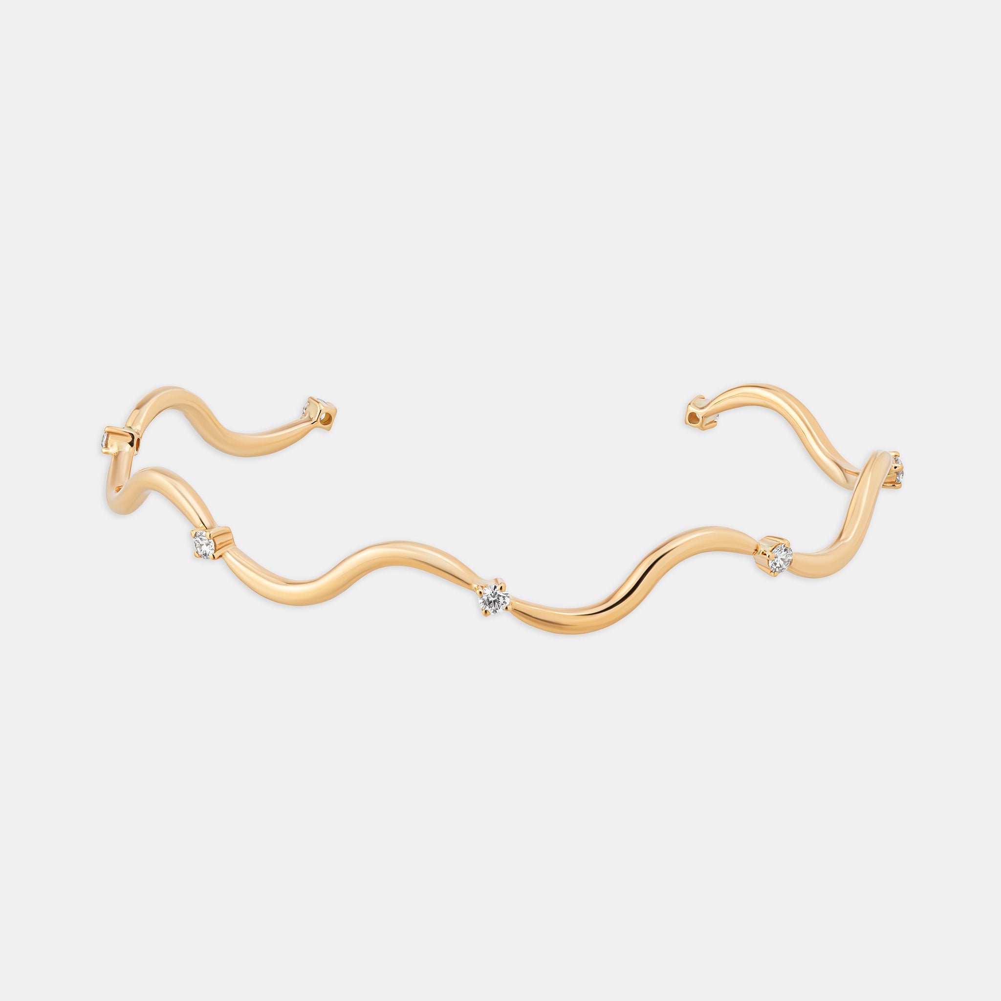 Gold Wave Bangle
