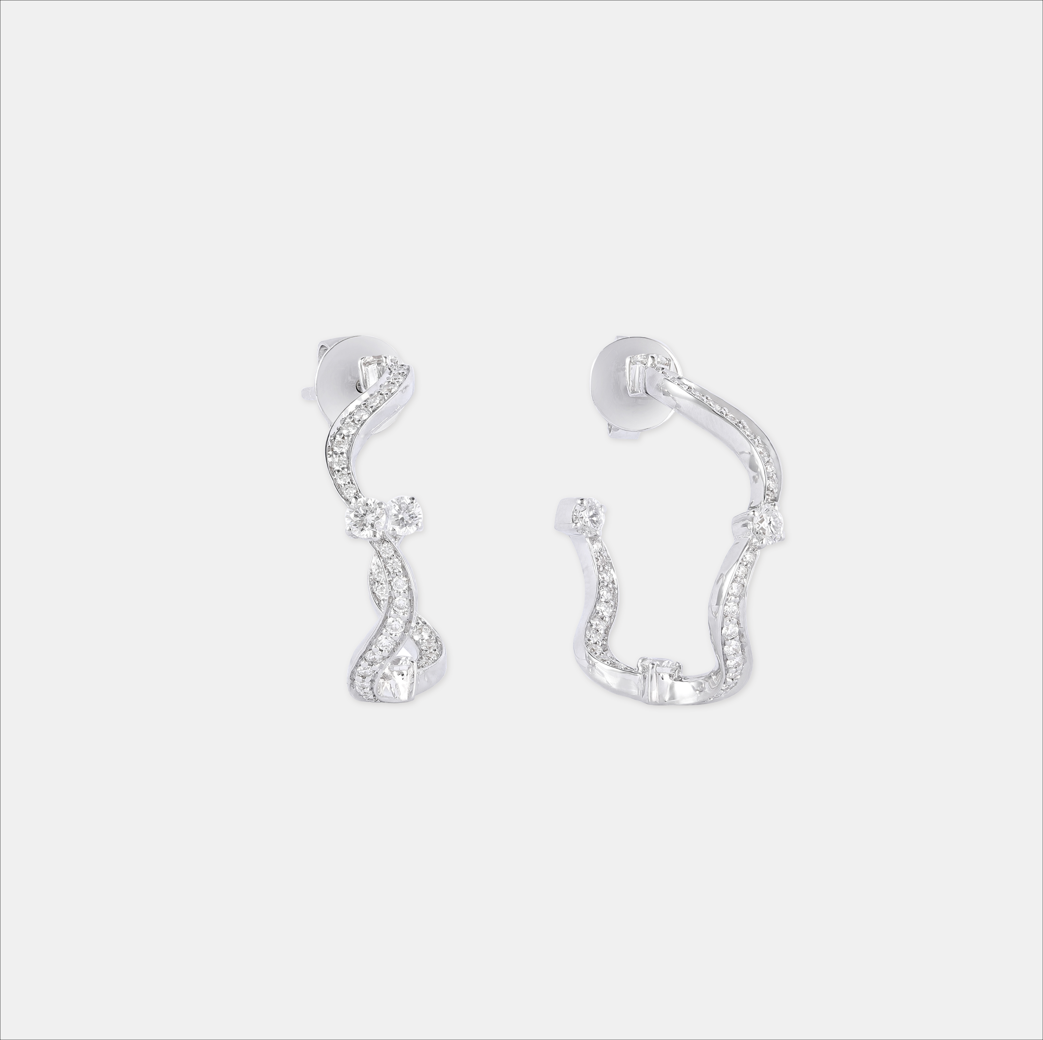 Small Wave Hoop Earrings